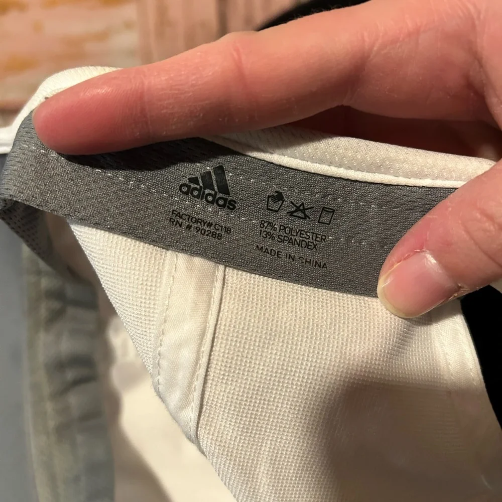 adidas White and Black Logo Hat